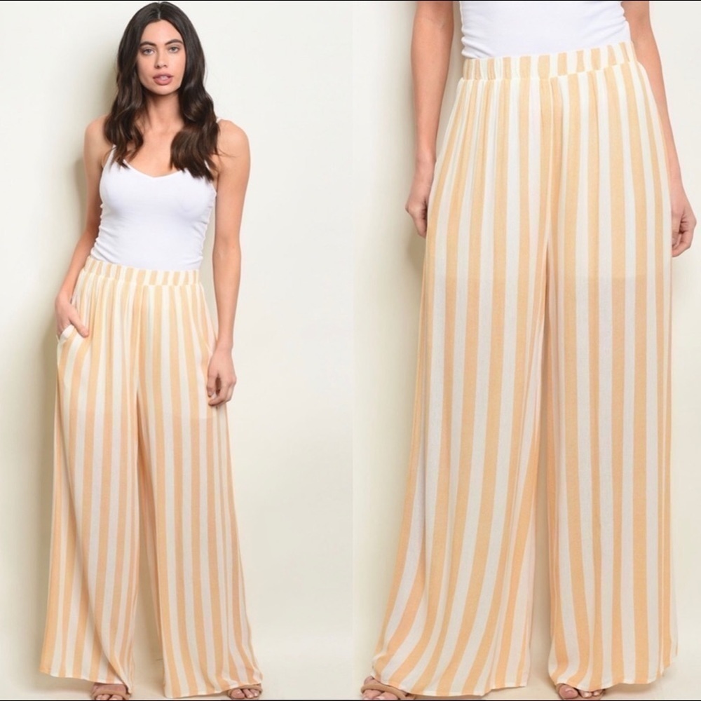 Mustard Striped Pants
